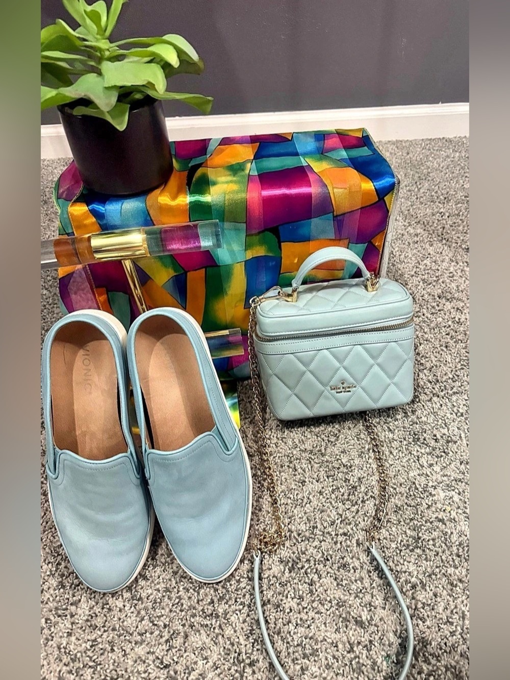 Kate Spade Quilted Crossbody Bag in Blue